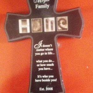 Black Decorative Cross Wall Accent